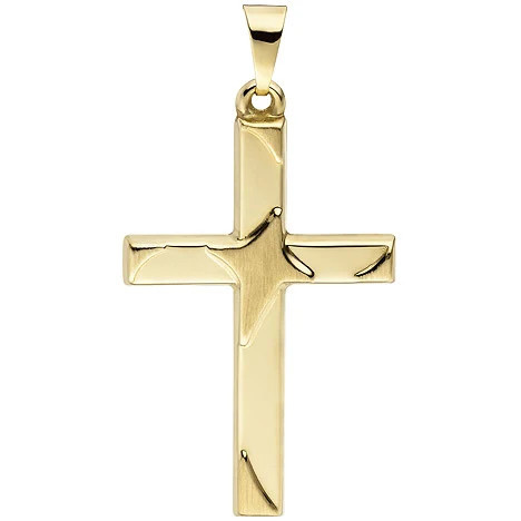 Colfem Anhänger Kreuz, 375 Gelbgold, Unisex - Bild 1