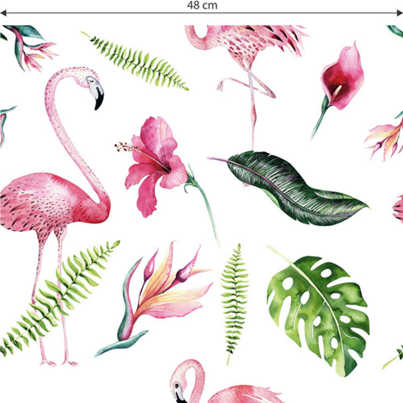 K&L Wall Art Vliestapete für Kinder mit Flamingo, Blumen und Vögeln in Pink und Mehrfarbig, matt - Bild 2