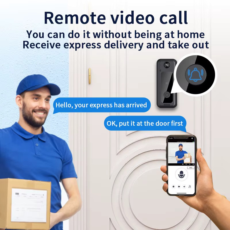Tuya WiFi Smart Home Türklingel Kamera mit HD Video und Nachtsicht in Schwarz - Bild 4
