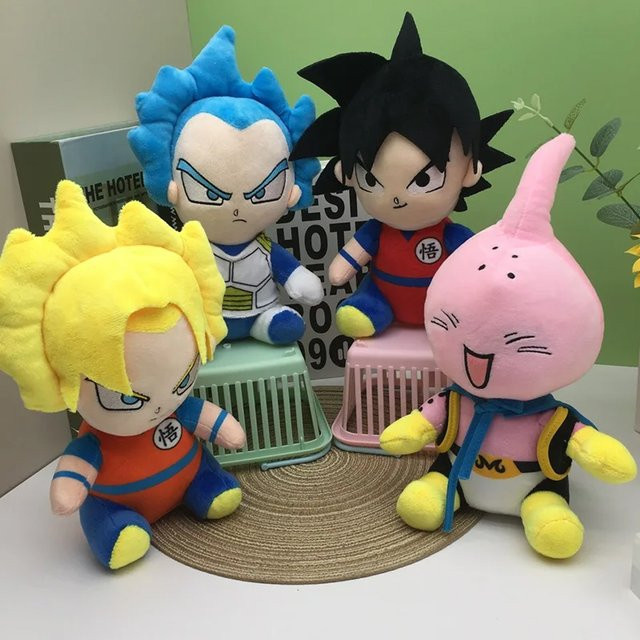 Bandai Dragon Ball Plüschtiere, Super Saiyan Goku Vegeta Piccolo Trunks Gohan, Stoffpuppen - Bild 1