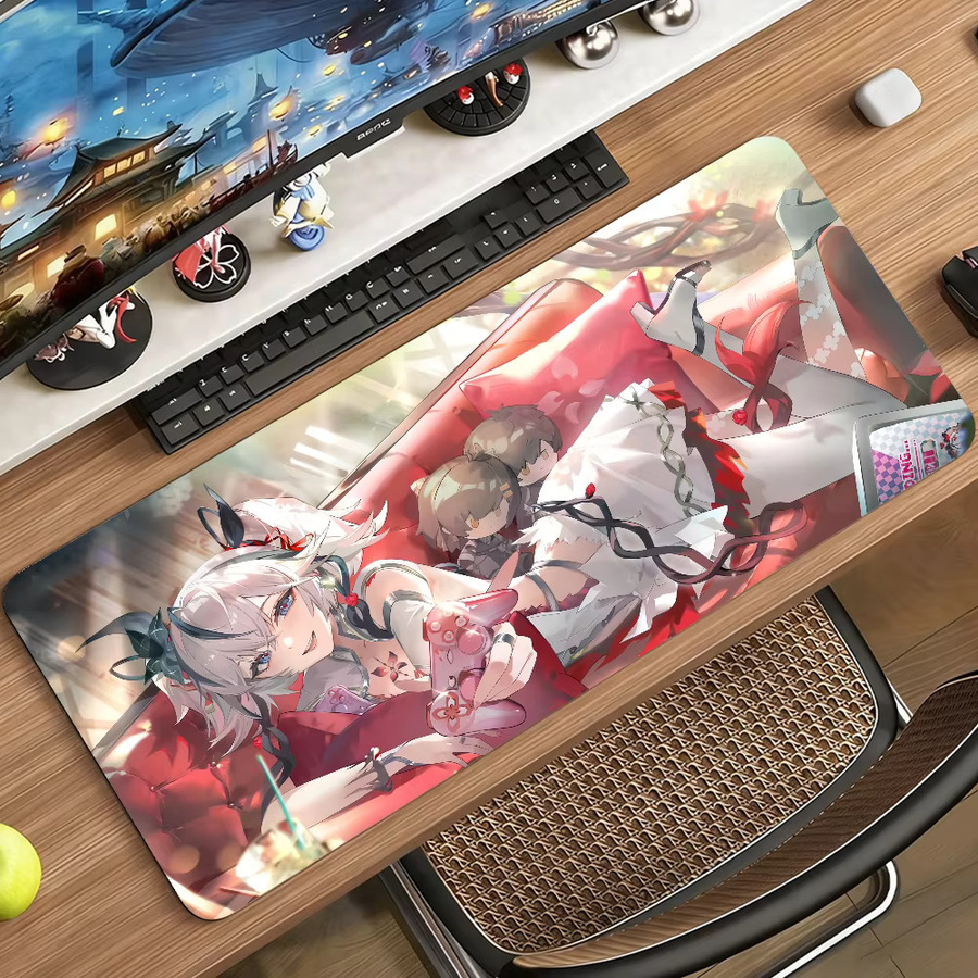 Camellya Wuthering Waves Gamer-Mauspad, rutschfeste Schreibtischunterlage aus Gummi in Multicolour - Bild 5