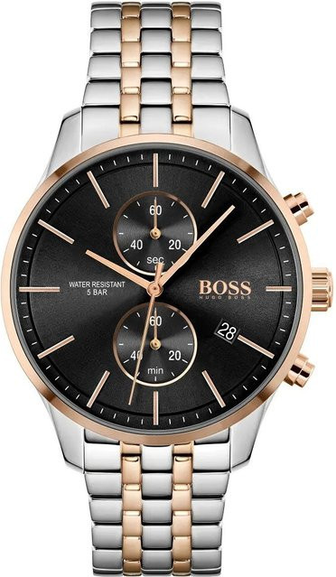 Hugo Boss Herrenuhr, Quarz, Edelstahl, 42 mm, Schwarz - Bild 1