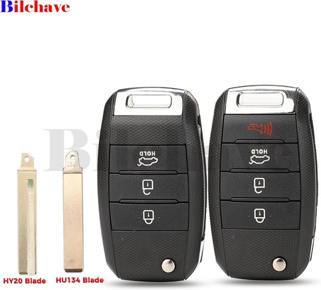 Jingyuqin Ersatzgehäuse für Kia Sorento und Carens Remote Key Fob Shell in Schwarz - Bild 1