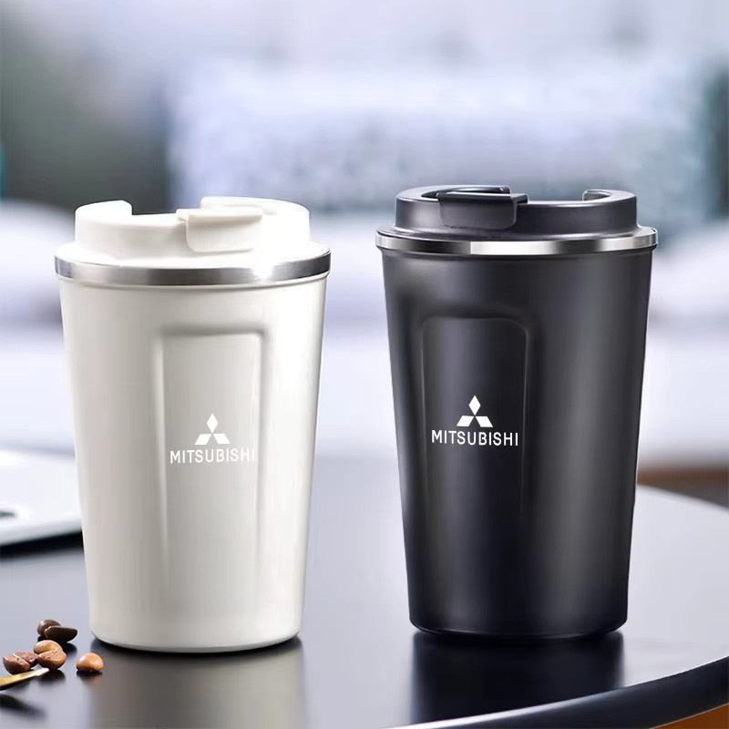 Mitsubishi Reise-Thermobecher aus Edelstahl in Schwarz, auslaufsicherer Kaffeebecher mit 380 ml Fassungsvermögen - Bild 2