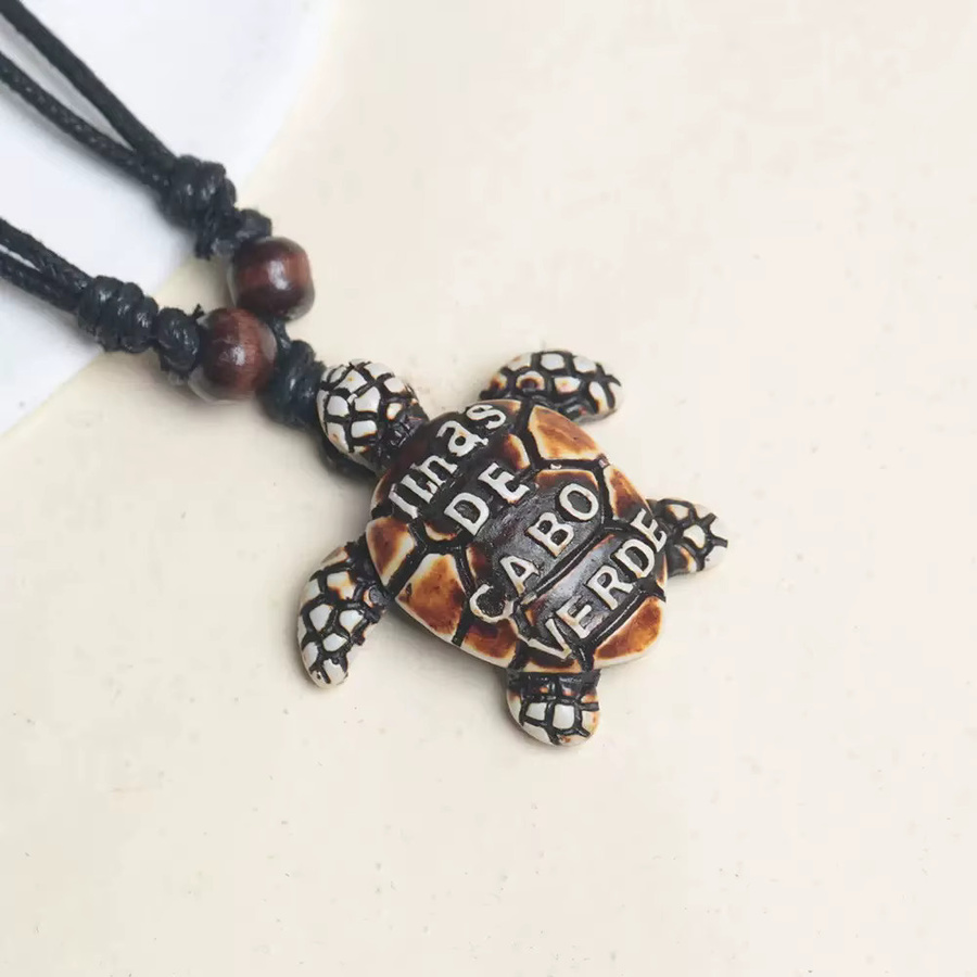 weyena Halskette, Hawaiianischer Schildkröten-Charm, Unisex, Weiß - Bild 3
