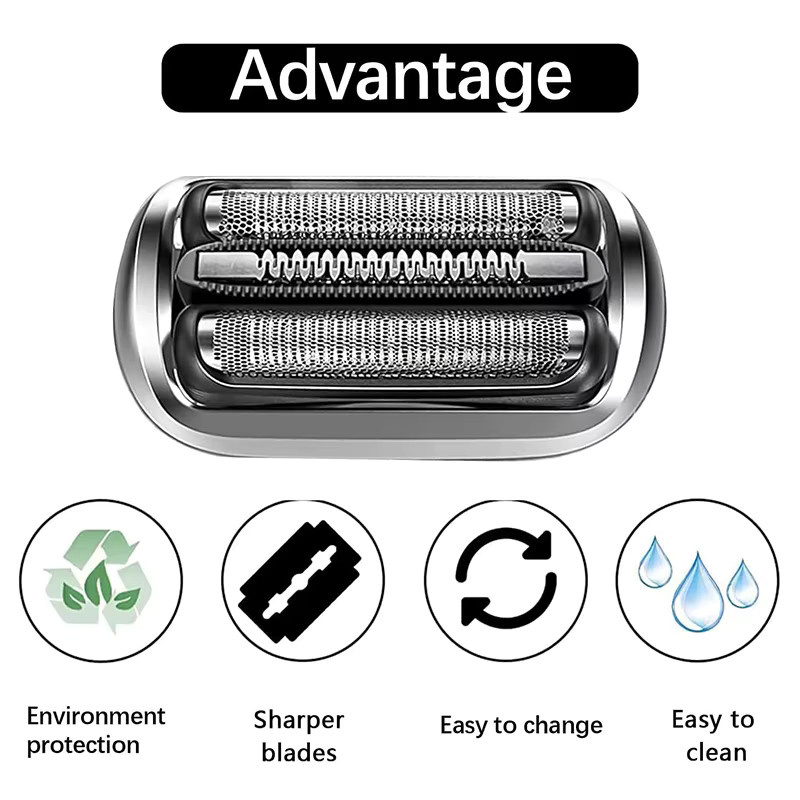Braun Ersatzscherkopf 73S Series 7 in Silber passend für Braun S7 360 Flex 5764 7020s 7025s 7085cc 7027cs 7071cc - Bild 4