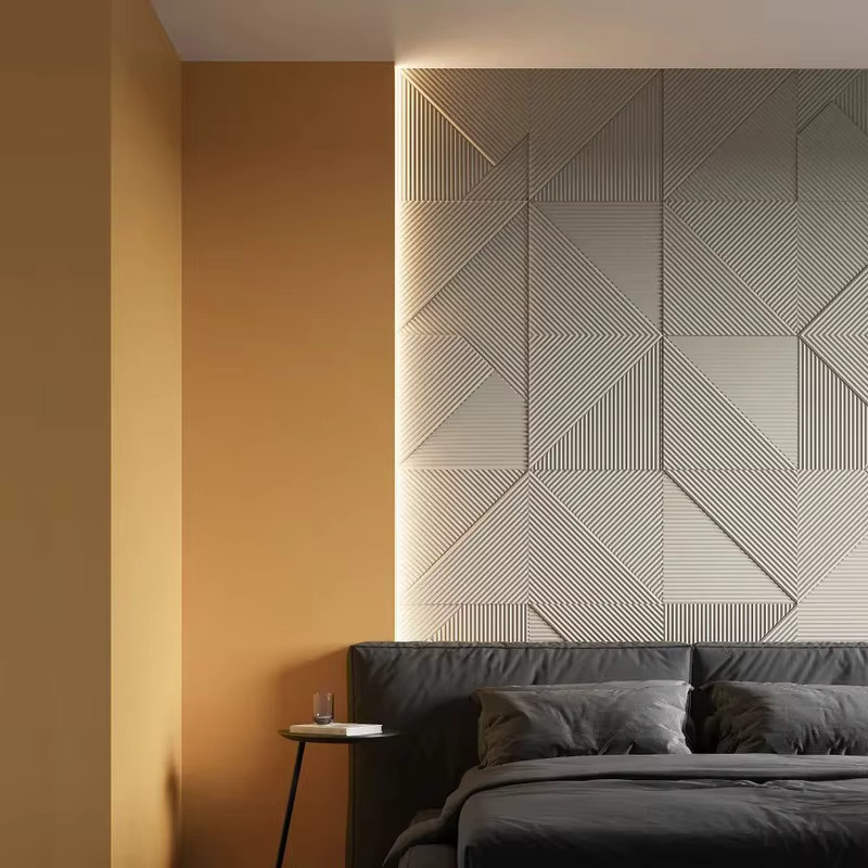 10 Stück 3D Wandpaneele in Champagnergold mit Holzmaserung und glänzender Oberfläche, B/B: 30 x 30 cm - Bild 1