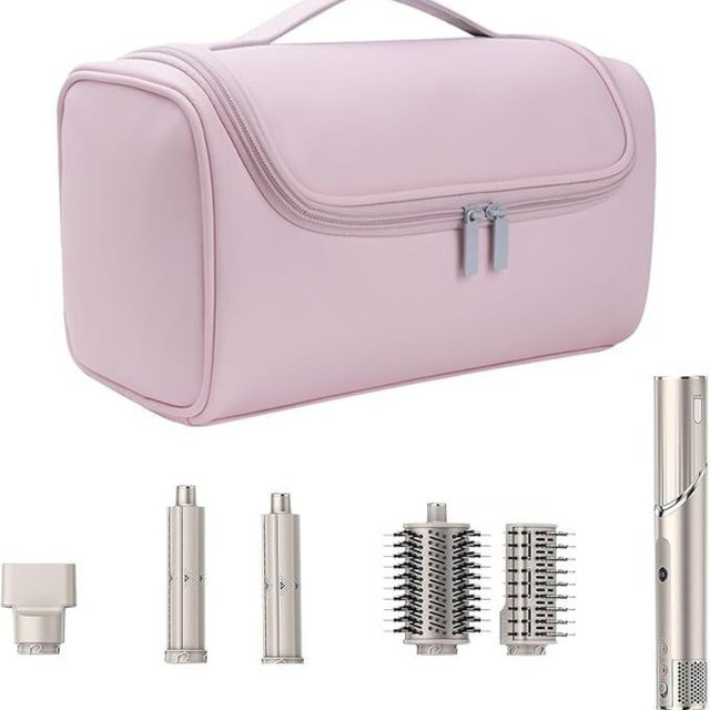 Dyson Airwrap Aufbewahrungstasche, universelle staubdichte Reisetasche und Organizer für Haartrockner, Schwarz und Pink, B/T/H: 31,5 x 16,5 cm - Bild 1