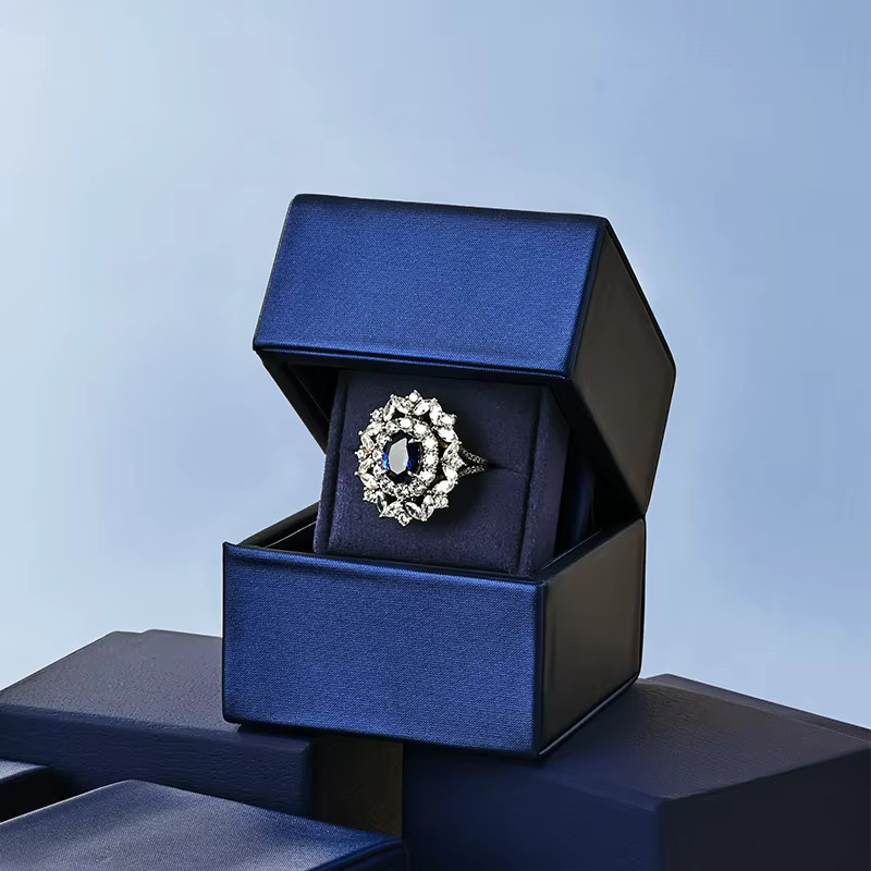 Oirlv Ring Box, Blau Leder, Damen - Bild 3