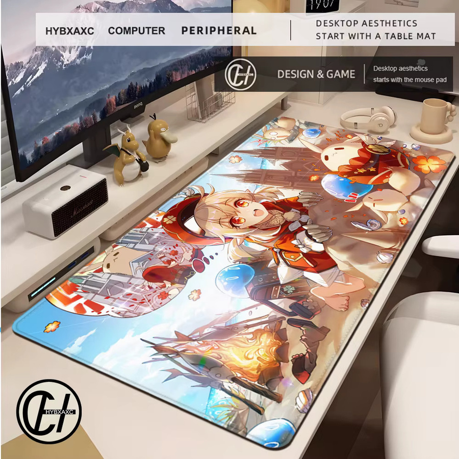 HYBXAXC XXL-Mauspad Genshin Impact Klee Multicolour Schreibtischunterlage für E-Sport und Gaming - Bild 3