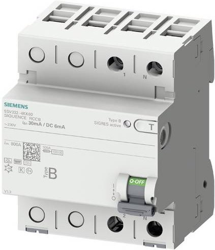 Siemens 5SV3322-4KK60 Fehlerstrom-Schutzschalter RCD in Weiß - Bild 1
