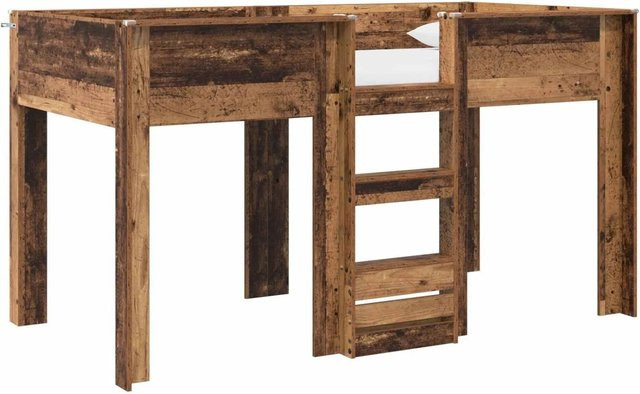 vidaXL Etagenbett für Kinder aus Holzwerkstoff in Altholz Optik Braun B/T/H: 90 x 190 cm - Bild 1