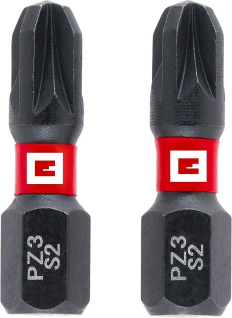 Einhell Impact Bit-Set 2-teilig PZ3 in Rot/Schwarz aus Edelstahl - Bild 1