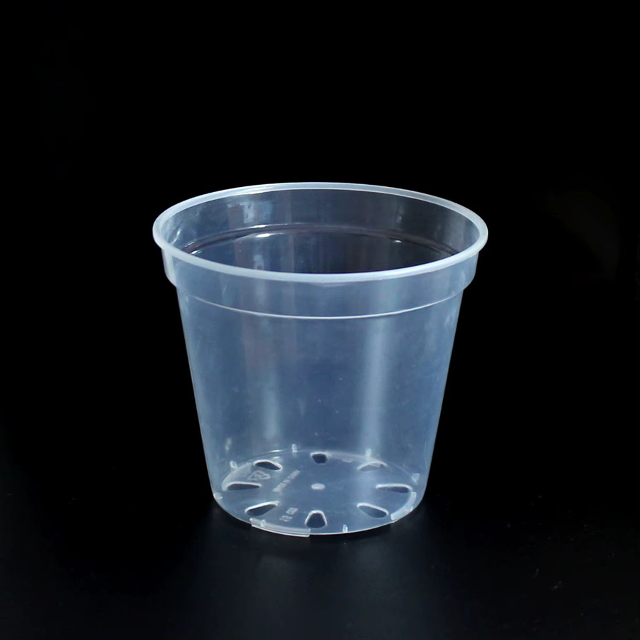5er Set transparente runde Pflanztöpfe aus Kunststoff für Orchideen und Sämlinge von Adhere To Fly, Durchmesser: 6 cm, 7,6 cm, 10 cm, 13 cm und 15 cm - Bild 3