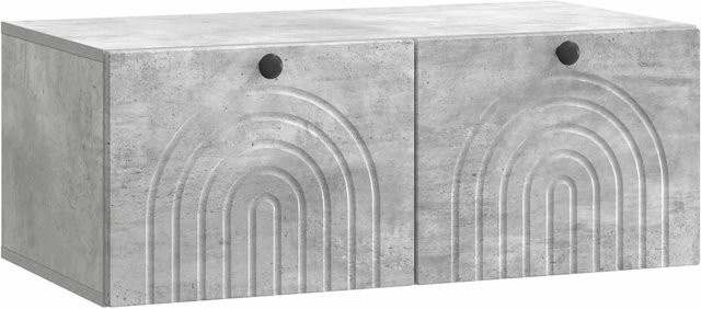 vidaXL Wandmontierter TV-Schrank in Betongrau, B/H/T: 78,5 x 41 x 30 cm - Bild 1