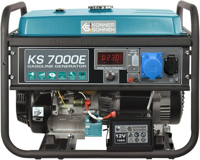 Könner & Söhnen Benzin-Generator KS 7000E in Blau und Stahl - Bild 1