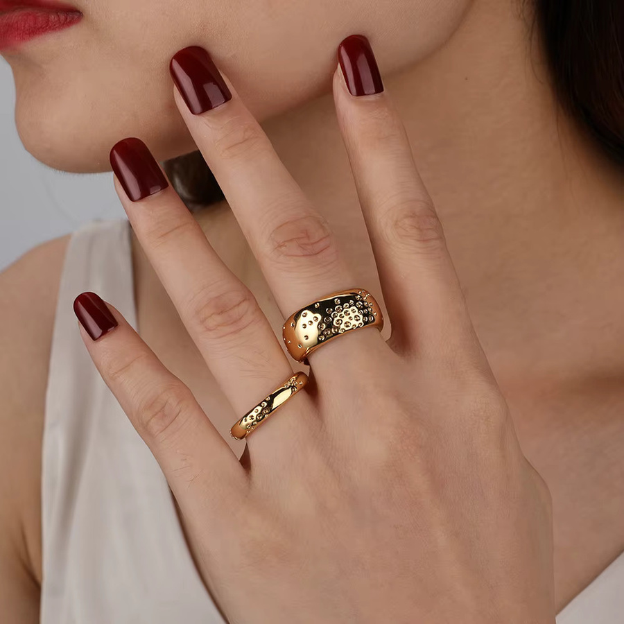 VAROLE Ringe, Messing, Gold, Zirkonia, Unisex - Bild 2