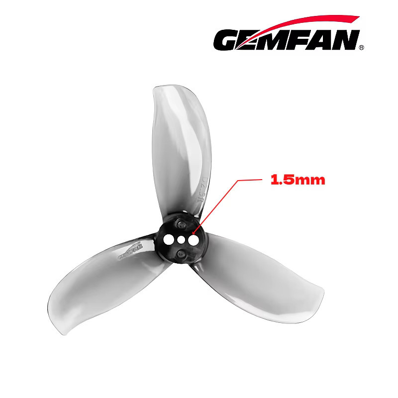 Gemfan D2.5 Propeller 2,5 Zoll mit 1,5 mm Blende in Grau für DJI O4 Bildübertragung Crossover Drohnen, 4 Paar - Bild 2