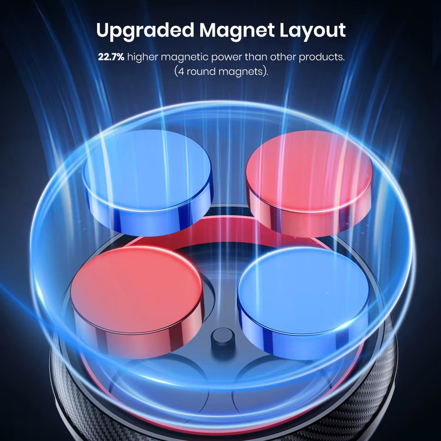 TOPK Magnetische Autotelefonhalterung für Lüftungsschlitze mit N52 Magnet, Schwarz, Universell für iPhone und Samsung - Bild 5