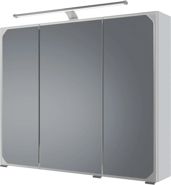 Pelipal Spiegelschrank Quantum 05 Weiß Hochglanz Breite: 85 cm - Bild 1