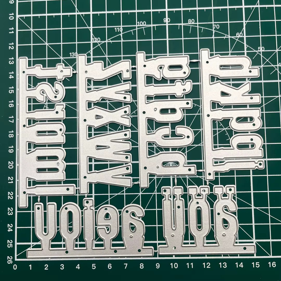 Metall-Buchstaben-Stanzformen für Scrapbooking und Papierhandwerk in Silber - Bild 5