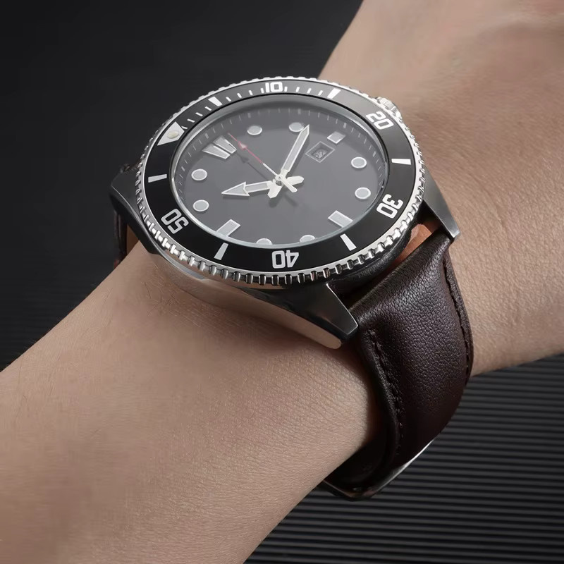 Uhrenarmband Kalbsleder, Schmetterlingsschnalle, Unisex - Bild 3
