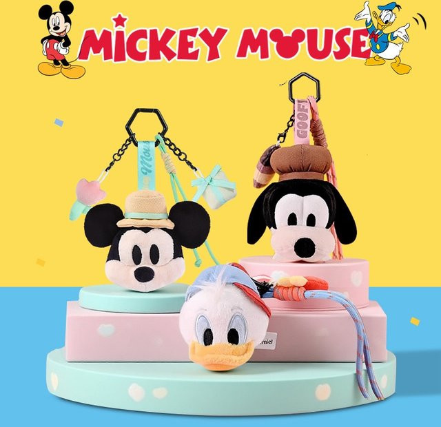 Potdemiel Disney Mickey Mouse Plüsch-Schlüsselanhänger, Tiere, Bunt / Mehrfarbig - Bild 1