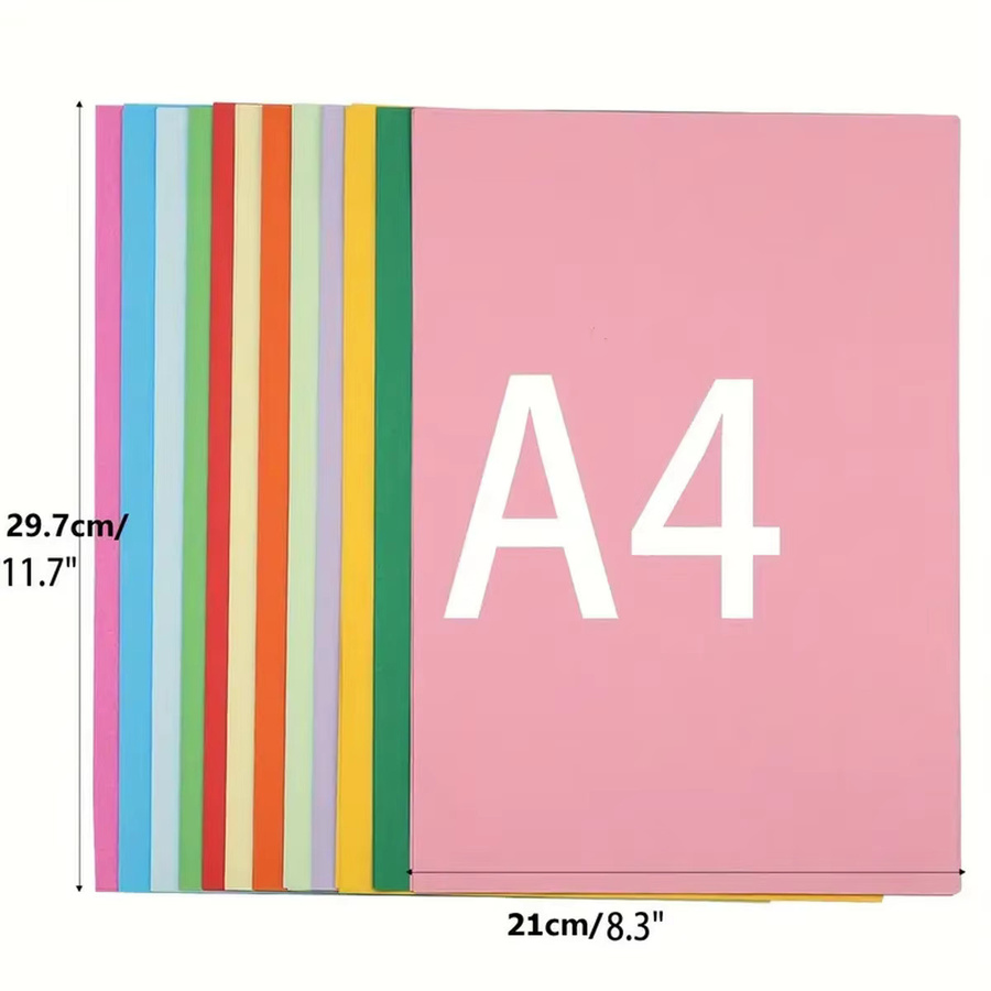 A4 Mehrzweck-Farbdruckpapier und Kopierpapier in 10 Farben, matt, ideal für Origami und Schreibwaren - Bild 2