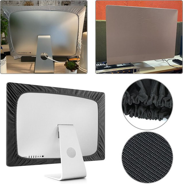Staubdichte Computer-Staubschutzhülle für 27-Zoll-Monitore und Apple iMac, MacBook Pro sowie MacBook Air in Grau aus flexiblem Polyester - Bild 1