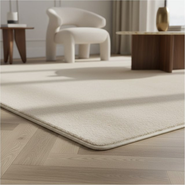 Waschbarer Kurzflor-Teppich ISAR von Kadima Design in Beige, einfarbig, B: 200 cm, T: 280 cm - Bild 1