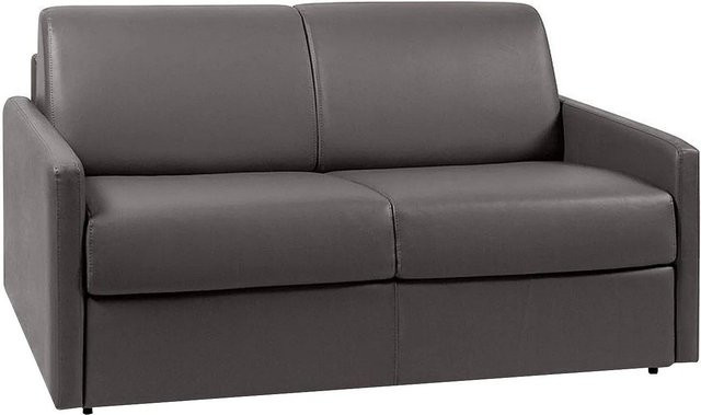 Vente-unique Schlafsofa Calife in Grau mit Kunstlederbezug und Schaumstoffpolsterung, Breite: 150 cm - Bild 1