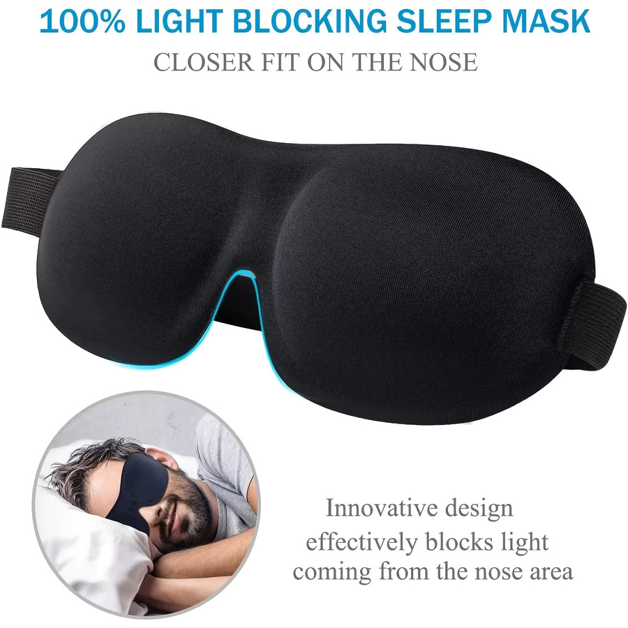 3D-konturierte Schlaf-Augenmaske, Unisex - Bild 3
