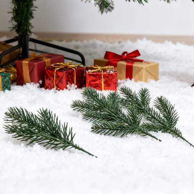 ZQCY Künstliche Pflanzen für Weihnachten und Garten Dekoration, Grün, 30 Stück - Bild 1