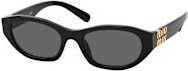 Miu Miu MU A03S Sonnenbrille, Cat Eye, Vollrand, Kunststoff, Damen, black grey - Bild 1