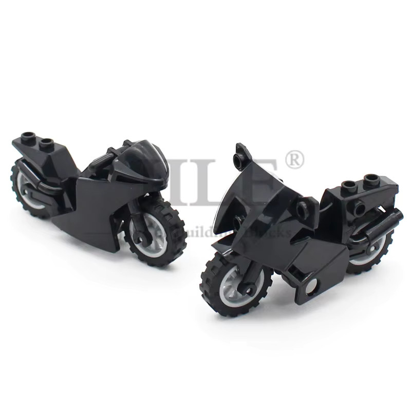 jile DIY Stadt Militärfiguren Armee Soldaten SWAT Polizei Langlaufmotorrad, Bausteine - Bild 2