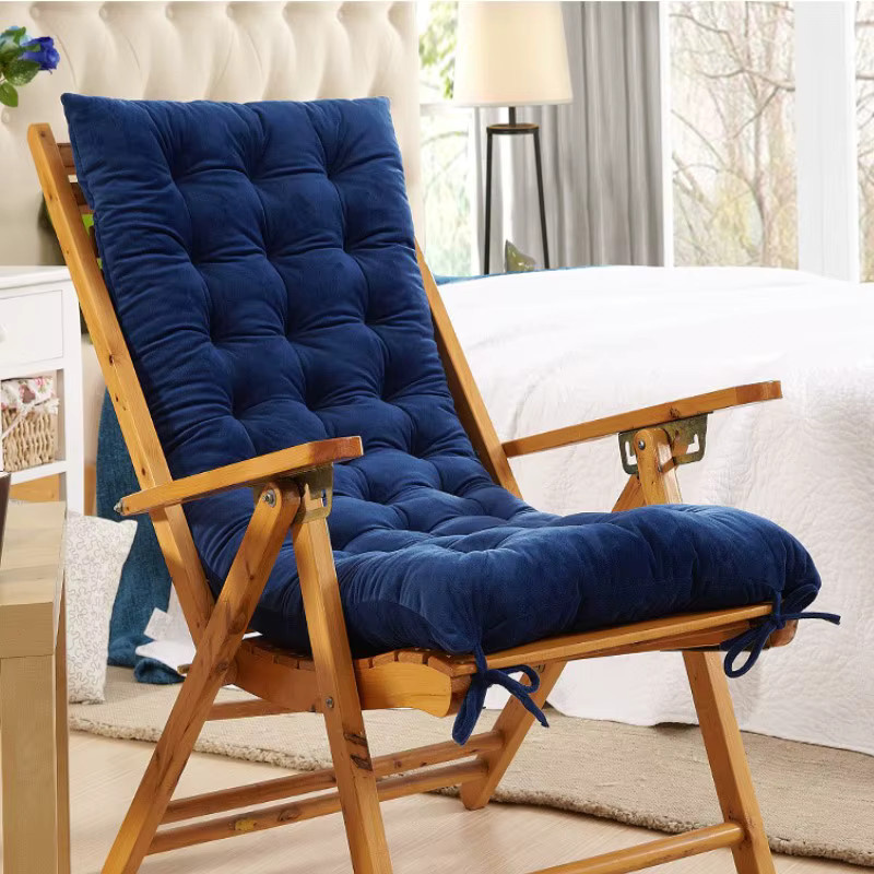 Inyahome Tatami-Kissen aus verdicktem Samt für Liegestühle und Schaukelstühle, rechteckig, Blau, Rot, Grau - Bild 2