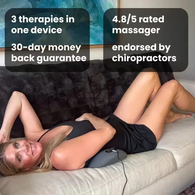 Okayso 3-in-1 Shiatsu Rückenmassagegerät, grau, Unisex - Bild 1