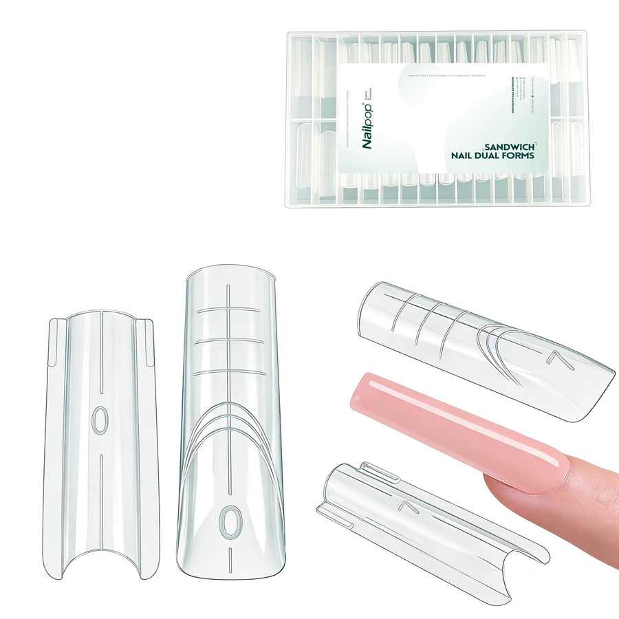Nailpop Nailpop Sandwich Dual Nagelformen, Transparent, 14 Größen - Bild 4