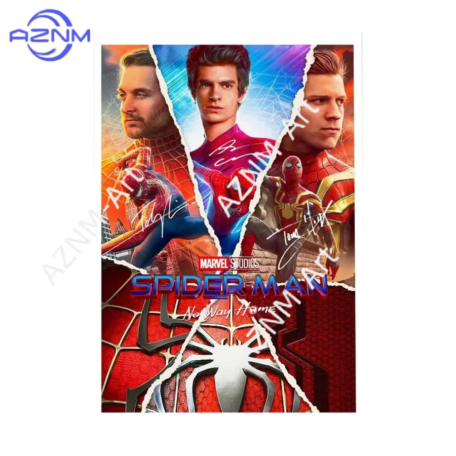 Spiderman No Way Home Filmplakat als Leinwandgemälde von KAYOU, Mehrfarbige Superhelden Wandkunst für dein Wohnzimmer - Bild 2