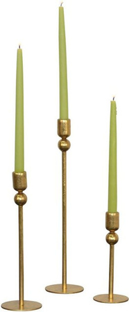 Möbel direkt Kerzenständer 3er-Set Gold aus Metall für Stabkerzen in Glamour-Design