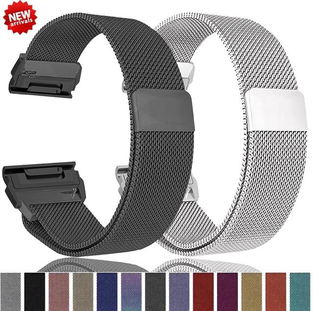 Uhrenarmband Milanaise, Edelstahl, Silber, Unisex, 22mm, 26mm - Bild 1