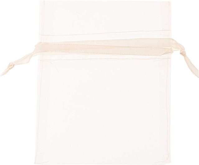 idee. Creativmarkt Organza Beutel in Beige, 4 Stück, B: 12,5 cm, H: 10 cm - Bild 1
