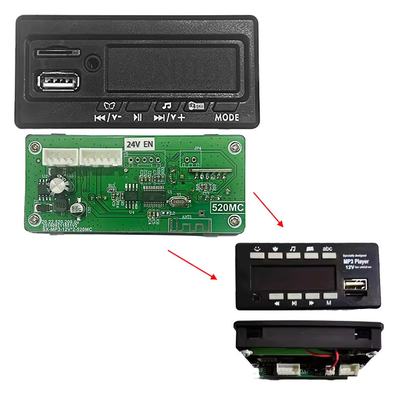 kennvd Kinder-Elektroauto MP3-Player Musikchip-Platine, passend für HLX Hollicy SX1918 SX1938 SX1888 SX1538 - Bild 3