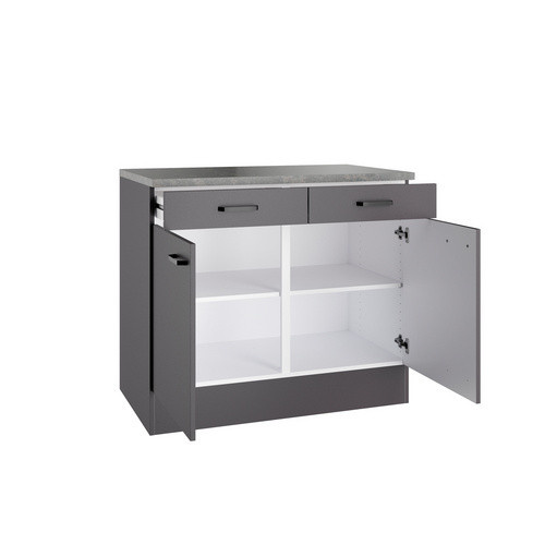 OPTIFIT Unterschrank Kiel420 OPTImulti MUKI U106-1+ Anthrazit Matt, B/T/H: 100 x 60 x 88 cm - Bild 3