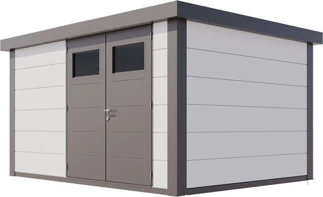 Telluria Gerätehaus Classico in Weiß, B/H/T: 408 x 260 x 318 cm - Bild 1