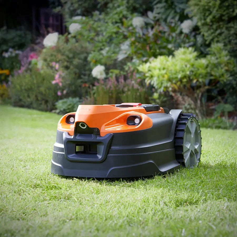 LawnMaster AMD18i-800 Plus Kombi-Set MX 24V Mähroboter mit App-Steuerung und kabellosem Rasentrimmer in Orange - Bild 3