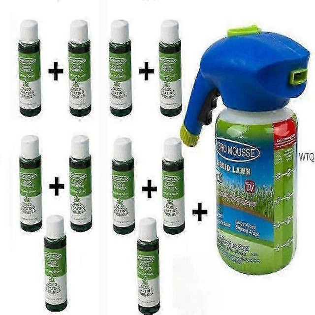 Garten Hydro Mousse Flüssig Kunstrasen Rasensamen Sprüher mit wachstumsförderndem Spray Set, 8 Stück, Mehrfarbig - Bild 1