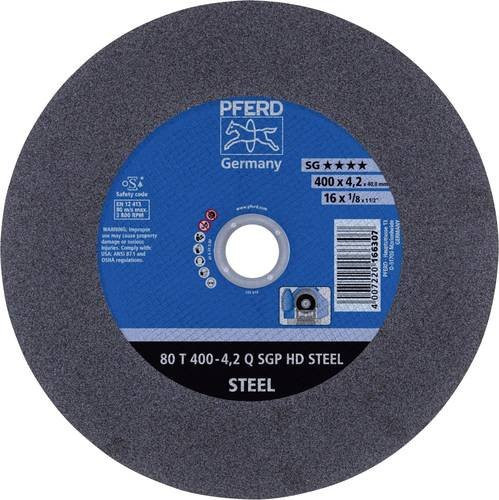PFERD Stationäre Trennscheibe HD STEEL für Stahl, Farbe: Grau, Durchmesser: 400 mm, Breite: 4,2 mm, Bohrung: 40 mm, 10 Stück - Bild 1