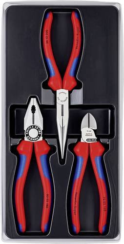 Knipex Montage-Paket 00 20 11 Werkstatt Zangen-Set 3-teilig mit Kombizange, Seitenschneider und Flachrundzange - Bild 1