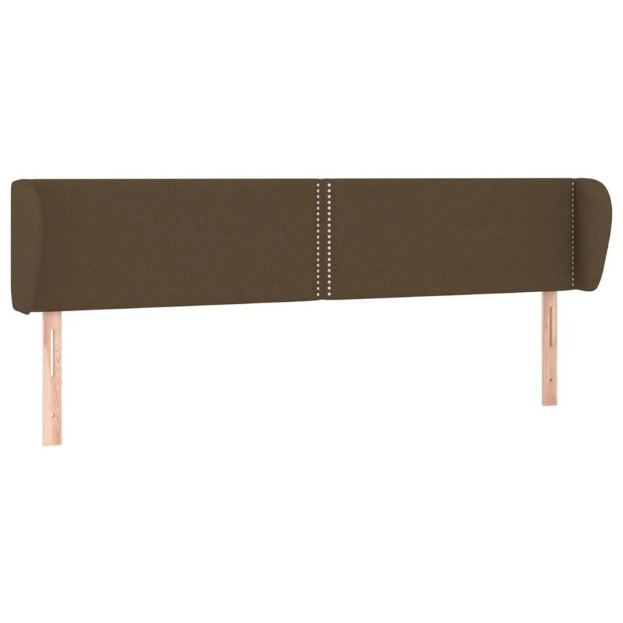 vidaXL Kopfteil mit Ohren in Dunkelbraun aus Stoff, B/H: 183 x 88 cm, Tiefe: 23 cm - Bild 2